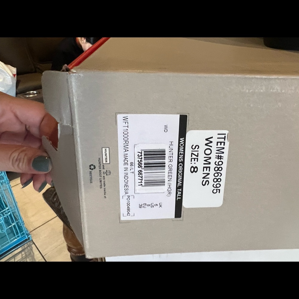 NEW Hunter Original green tall rain boots SIZE 7 8 10 - Picture 10 of 11